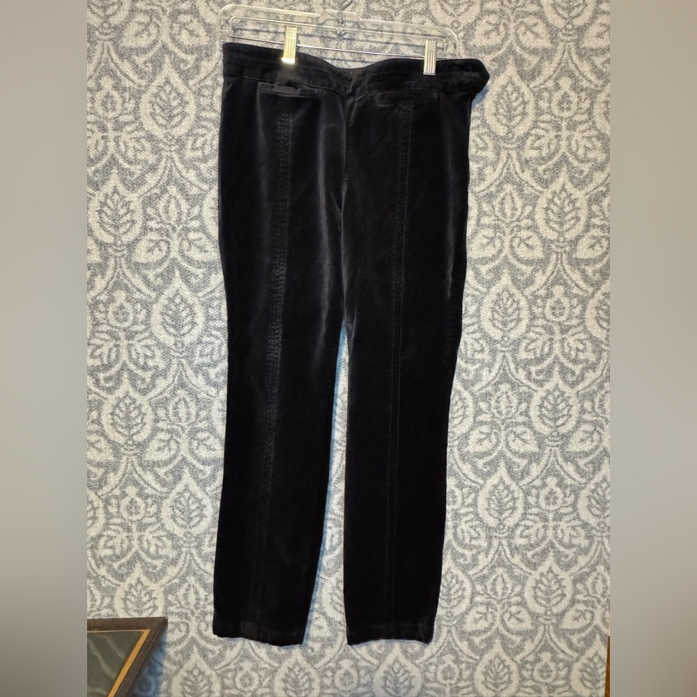 Anthropologie  Velvet Black Slim Pants Size 6